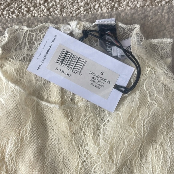 0306 - WEWOREWHAT Lace Mock Neck Small $78 - Picture 5 of 5